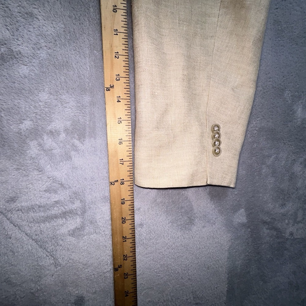 Jos A Bank 1905 Sport Coat 52L Beige Linen Wool Blend Blazer Two Button Jacket - Picture 13 of 14